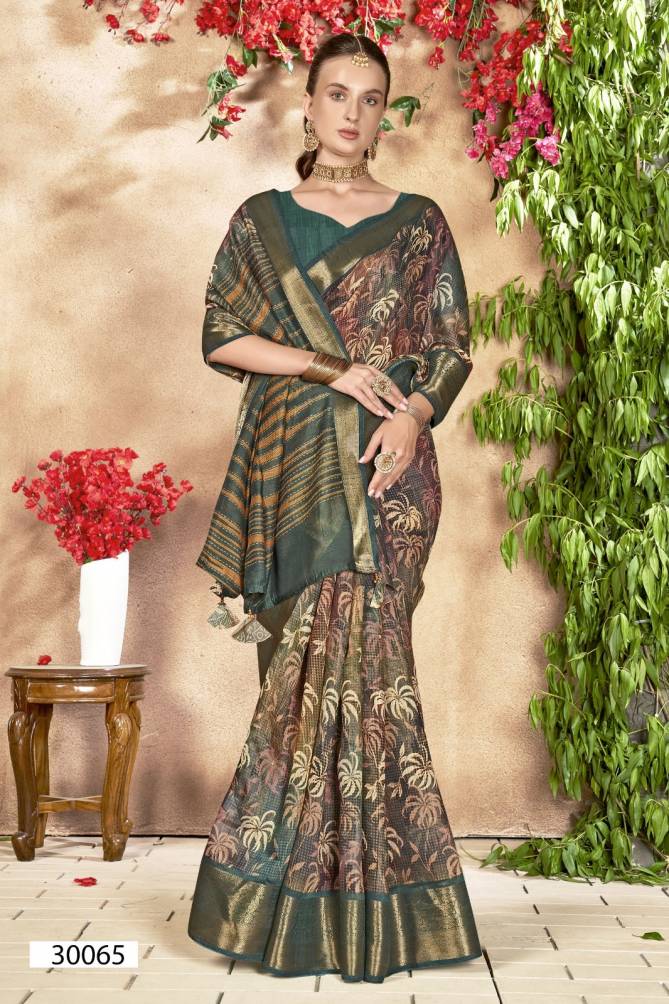 Anuprabha Vol 7 By Vallabhi Linen Printed Sarees Wholesale Shop In Surat
